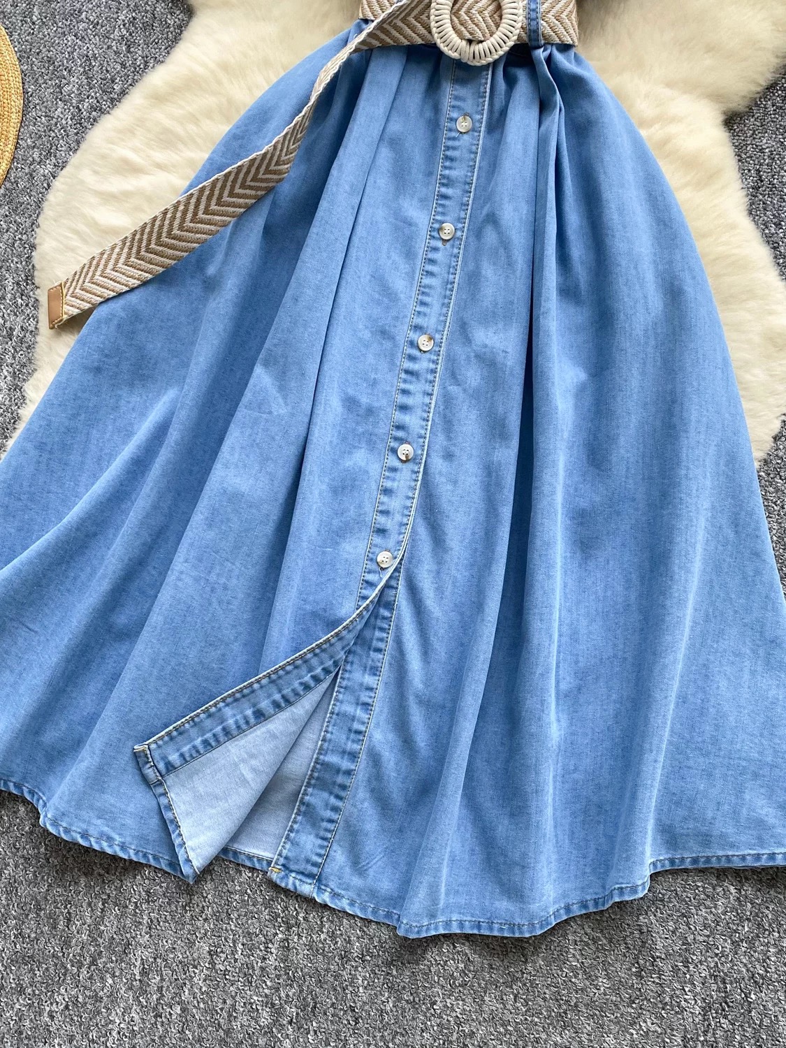 Going everywhere tonight denim dress DD31 images